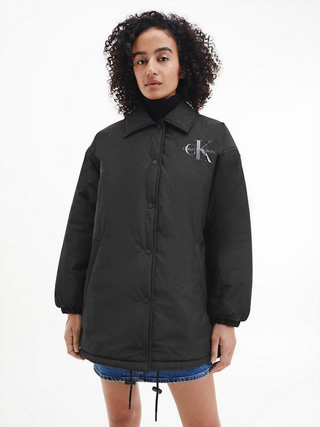 Calvin Klein USA Oversized Padded Coach Womens Jacket Black 7204968-EM